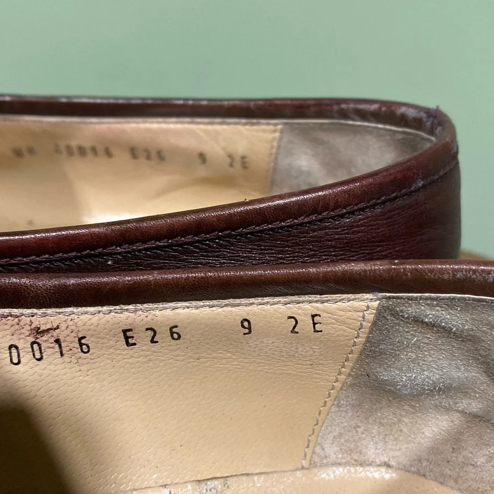 Salvatore Ferragamo Mens Studio Brown Metal Horsebit Leather‎ Loafers Size 9 2E